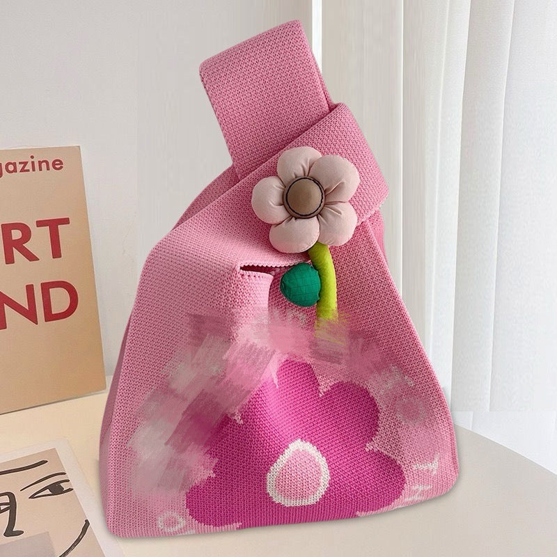 Knitted Yarn Bucket Bag