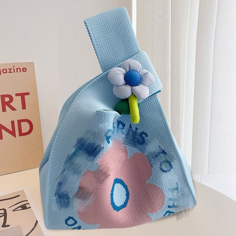 Knitted Yarn Bucket Bag
