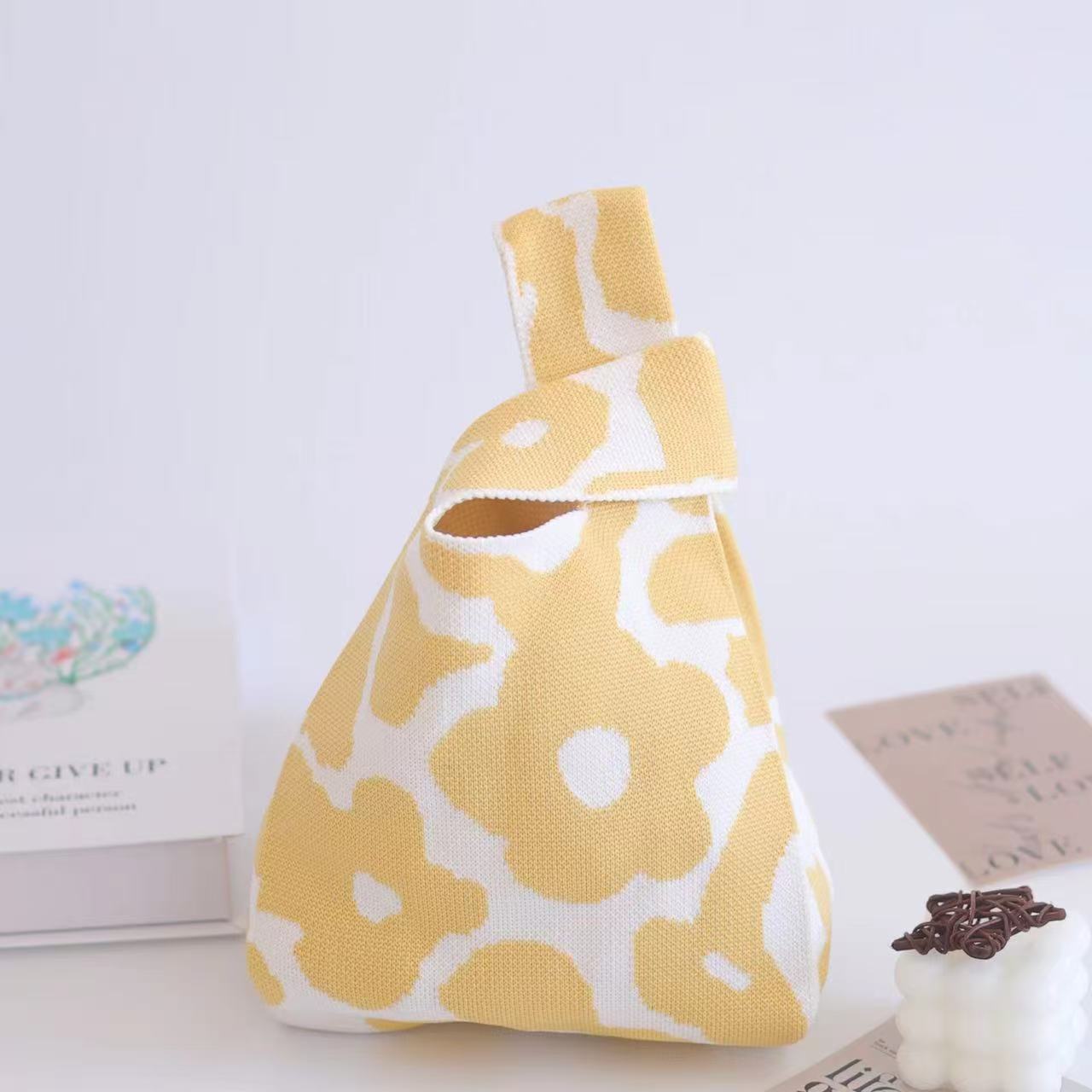 Knitted Yarn Bucket Bag