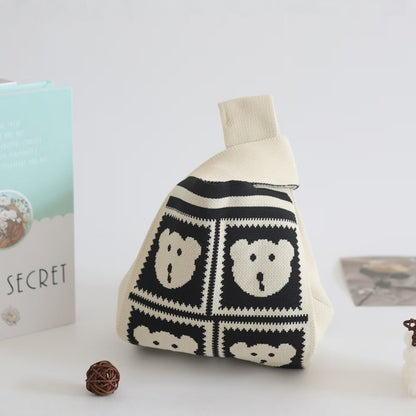 Knitted Yarn Bucket Bag