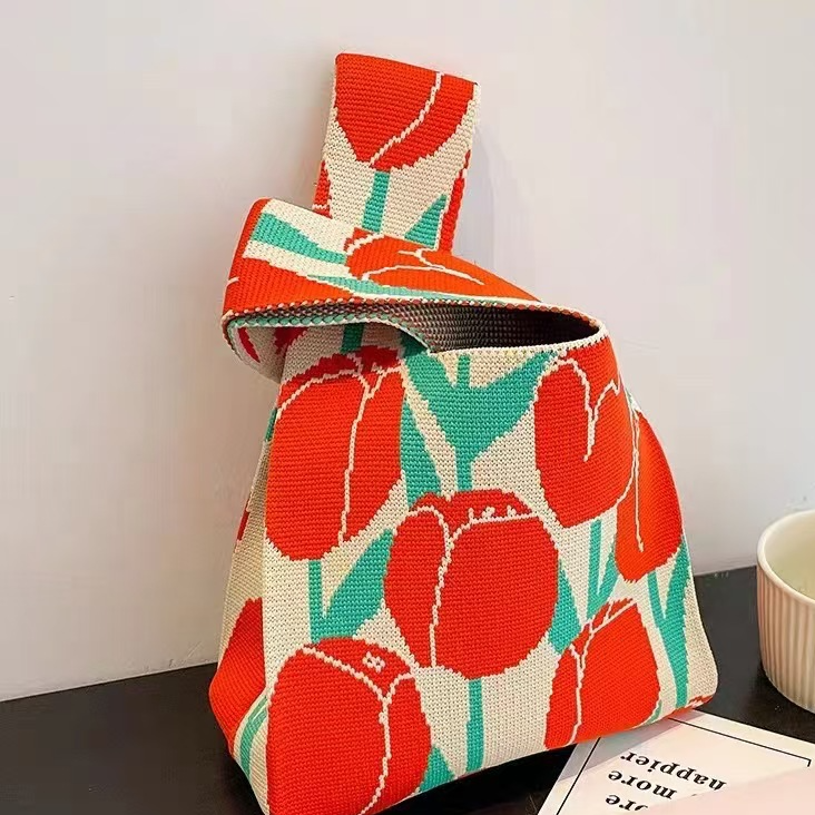 Knitted Yarn Bucket Bag