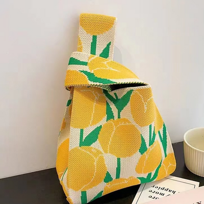 Knitted Yarn Bucket Bag
