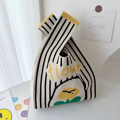 Knitted Yarn Bucket Bag