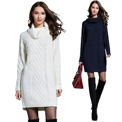 White high collar sweater