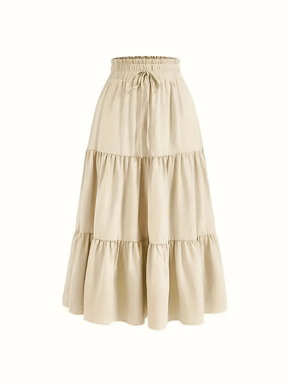 Knotted Waist Pleated Skirt