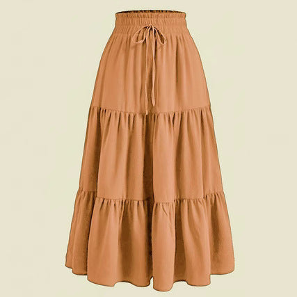 Knotted Waist Pleated Skirt