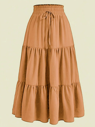 Knotted Waist Pleated Skirt