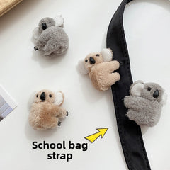 9027A khaki koala hairpin