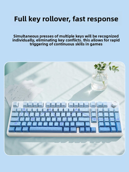 Koman 102 Mechanical Keyboard with Wireless Bluetooth Three-Mode Customization for Gaming and Office Use