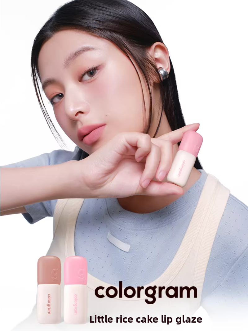 Korean Colorgram Matte Rice Cake Lip Gloss Velvet Lipstick Dual-Use for Lips and Cheeks Imported