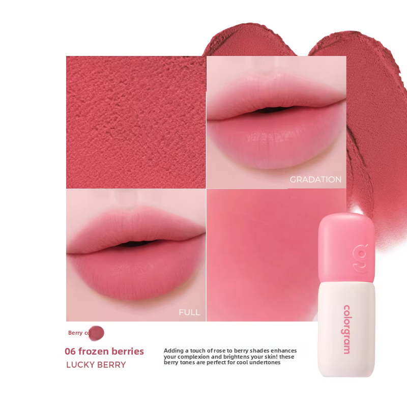 Korean Colorgram Matte Rice Cake Lip Gloss Velvet Lipstick for Lips and Cheeks Imported