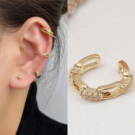 Korean full-diamond pearls without ear holes