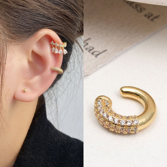 Korean full-diamond pearls without ear holes