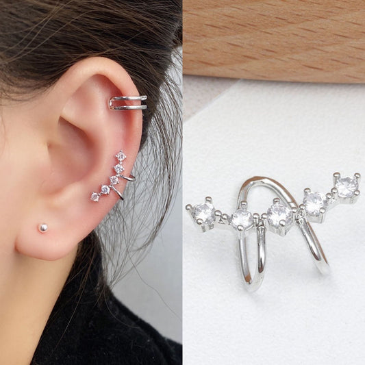 Korean full-diamond pearls without ear holes