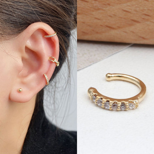 Korean full-diamond pearls without ear holes