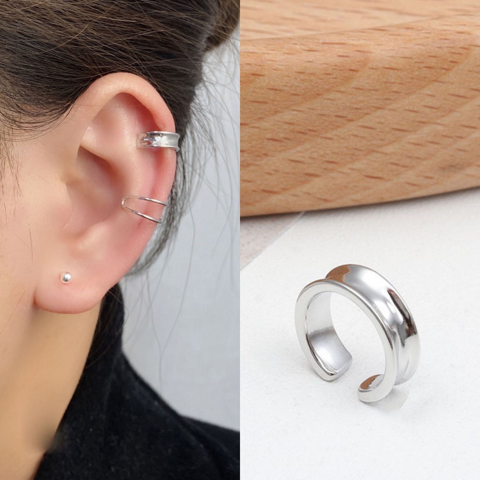 Korean full-diamond pearls without ear holes