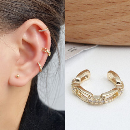 Korean full-diamond pearls without ear holes