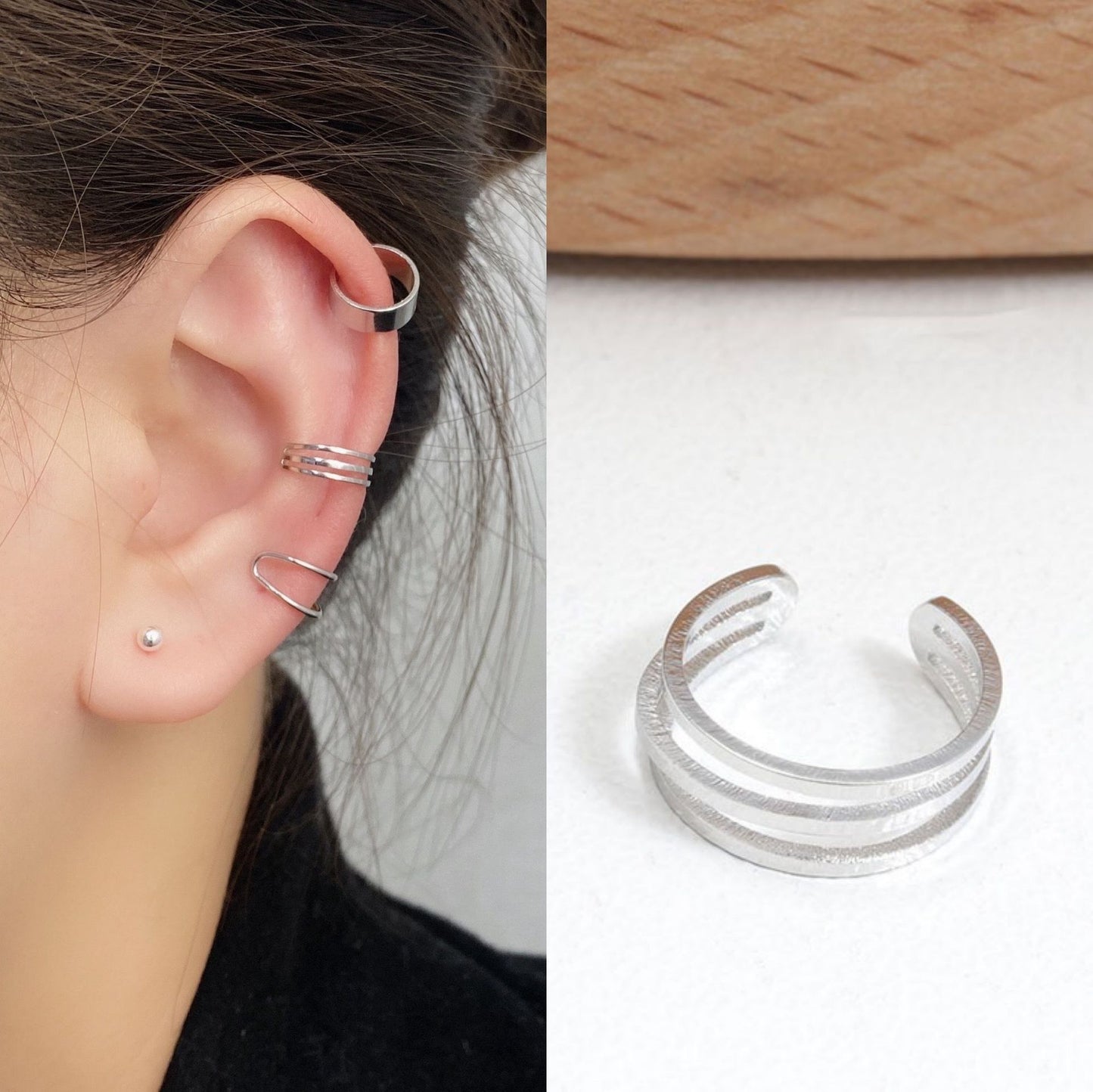 Korean full-diamond pearls without ear holes