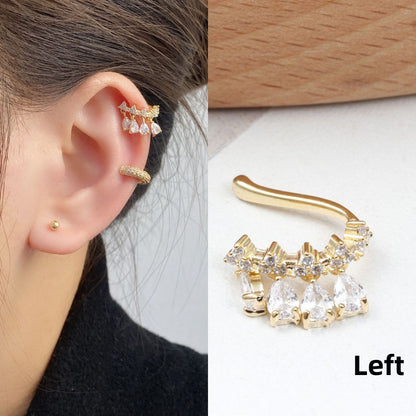 Korean full-diamond pearls without ear holes