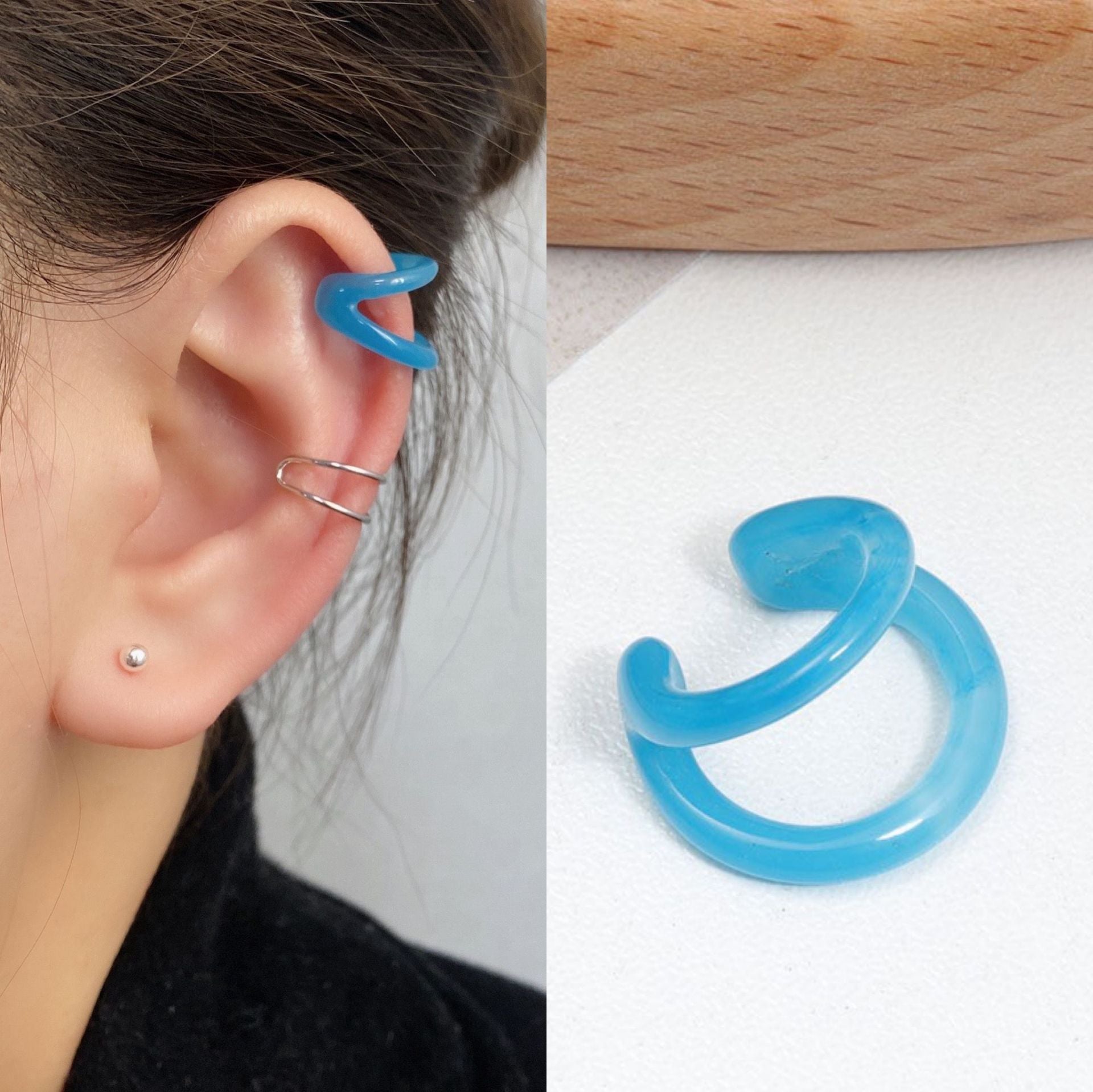 Korean full-diamond pearls without ear holes
