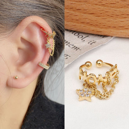 Korean full-diamond pearls without ear holes