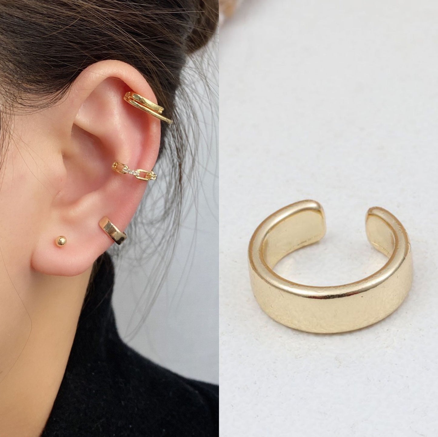 Korean full-diamond pearls without ear holes
