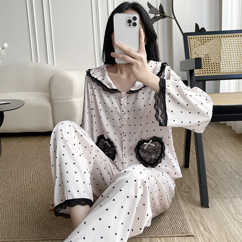 Korean Lace Heart Pajamas