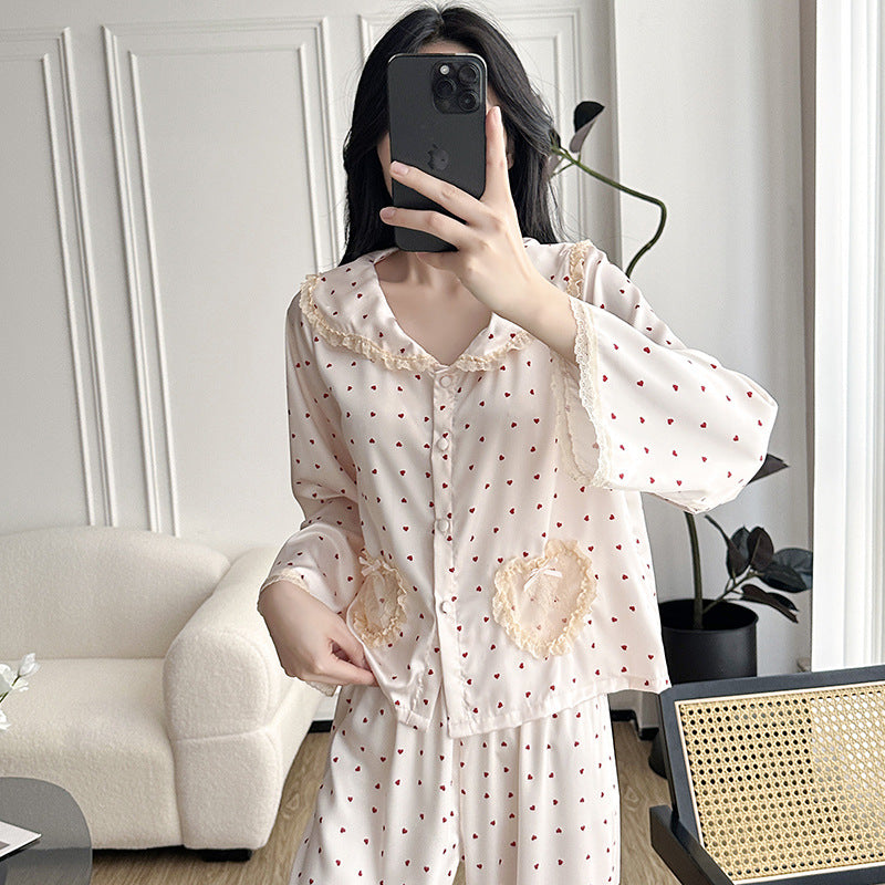 Korean Lace Heart Pajamas