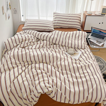 Korean Minimalist Striped Bedding
