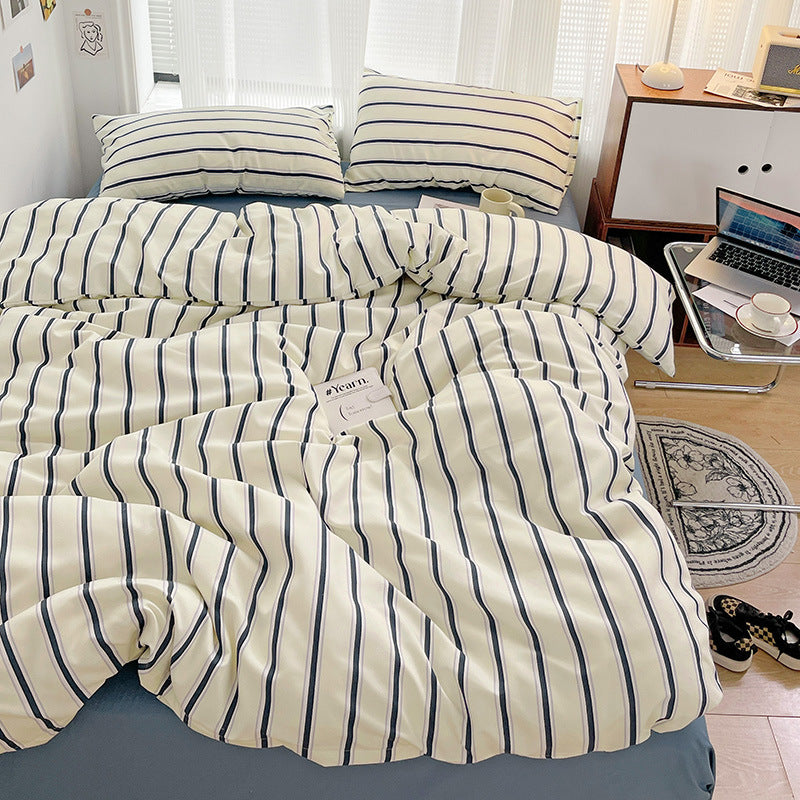 Korean Minimalist Striped Bedding