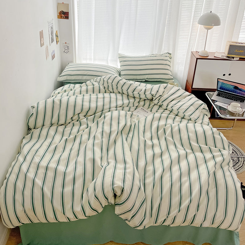 Korean Minimalist Striped Bedding