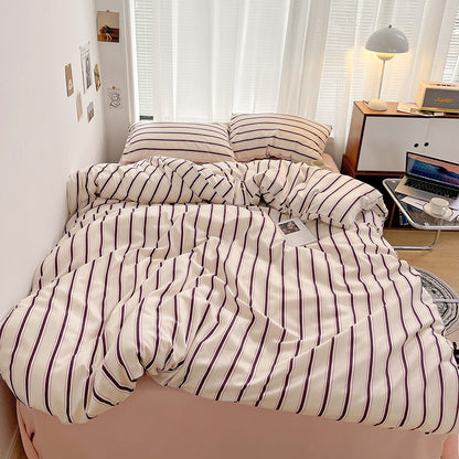 Korean Minimalist Striped Bedding