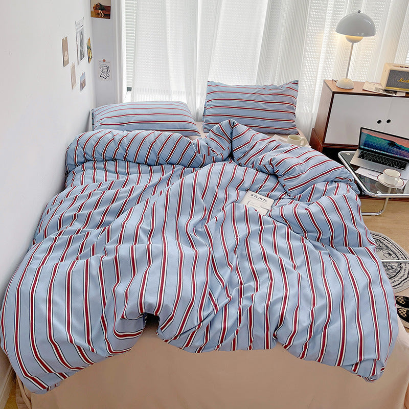 Korean Minimalist Striped Bedding