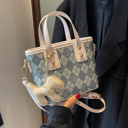Korean Quilted Crossbody Bucket Bag
