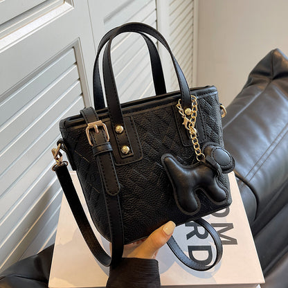 Korean Quilted Crossbody Bucket Bag