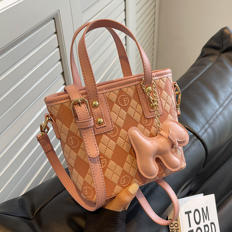 Korean Quilted Crossbody Bucket Bag