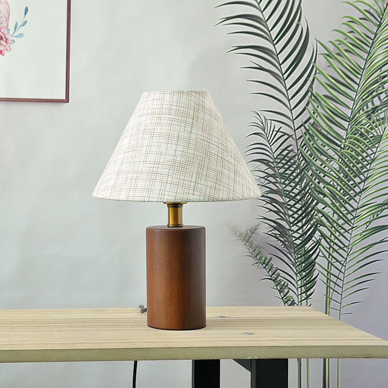 Korean Retro Pleated Table Lamp for Bedroom Decoration