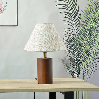 Korean Retro Pleated Table Lamp for Bedroom Decoration