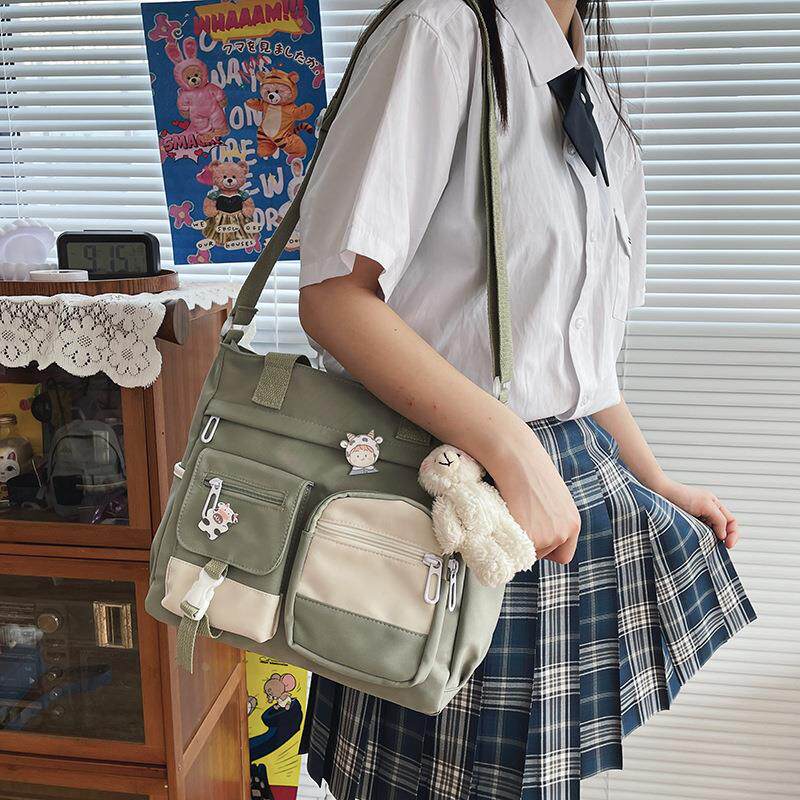 Korean Style Color Block Shoulder Bag