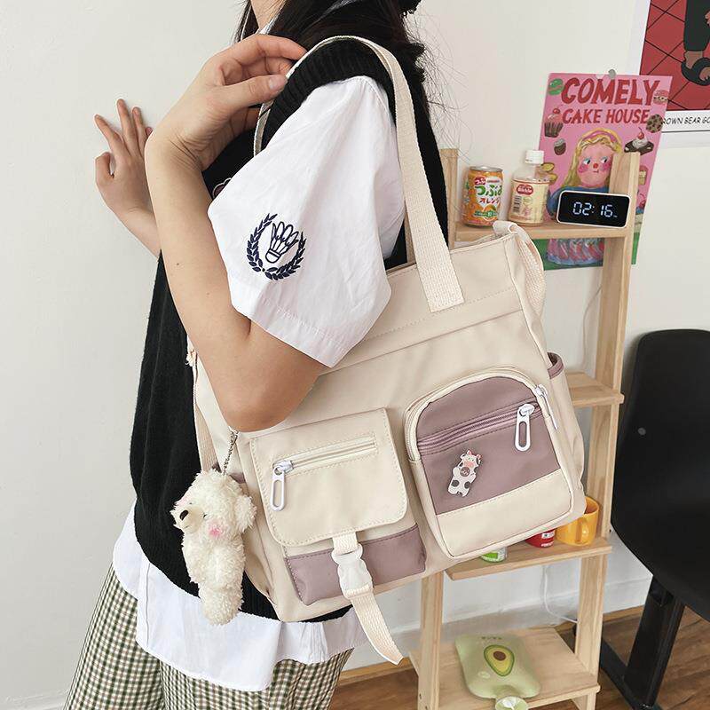 Korean Style Color Block Shoulder Bag