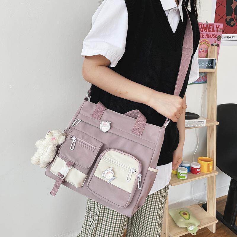 Korean Style Color Block Shoulder Bag