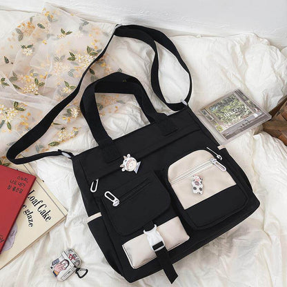 Korean Style Color Block Shoulder Bag