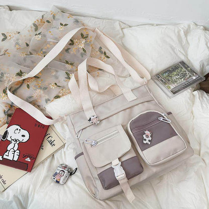Korean Style Color Block Shoulder Bag