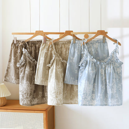 Korean Style Cotton Suspender Nightgown