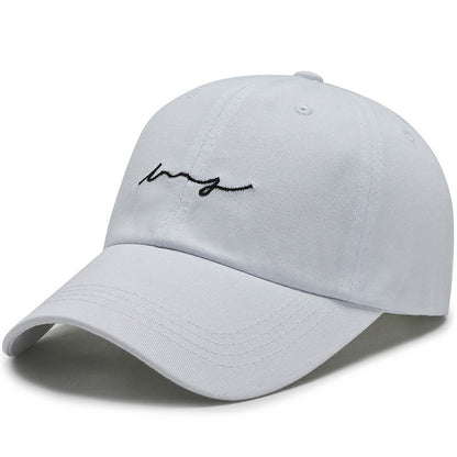 Korean style embroidered baseball cap for men and women