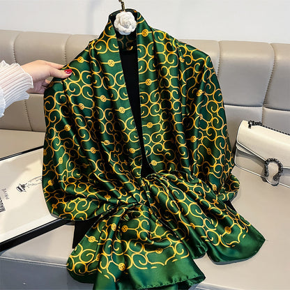 Korean Style Geometric Print Scarf Shawl
