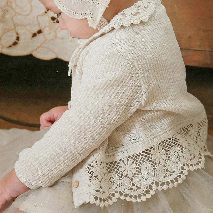 Korean Style Girls' Baby Infant Lace Air-conditioning Shirt ins Casual Sun-protective Clothing Cardigan Jacket All-match Cardigan