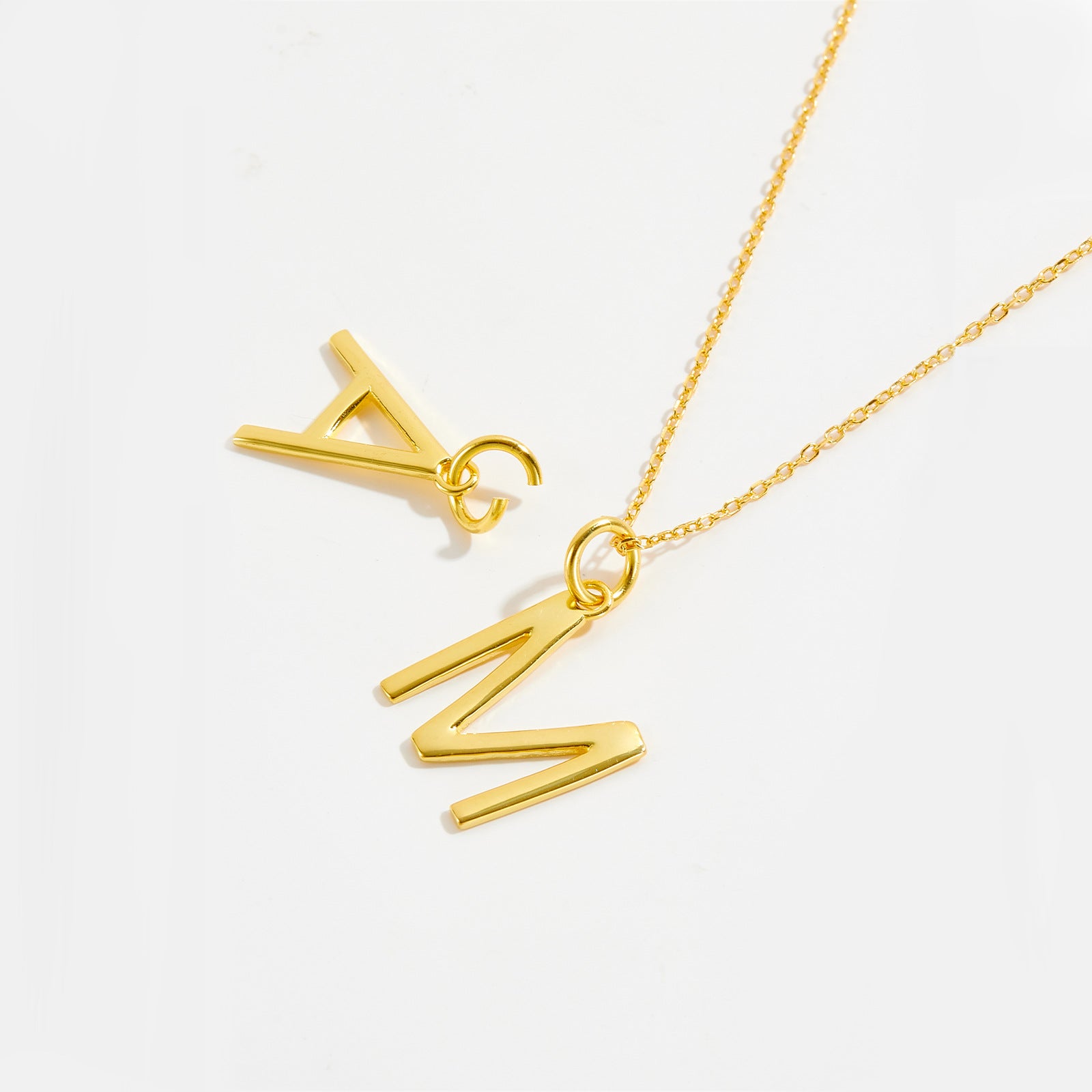 Korean Style Glow Letter S925 Silver Clavicle Chain Necklace
