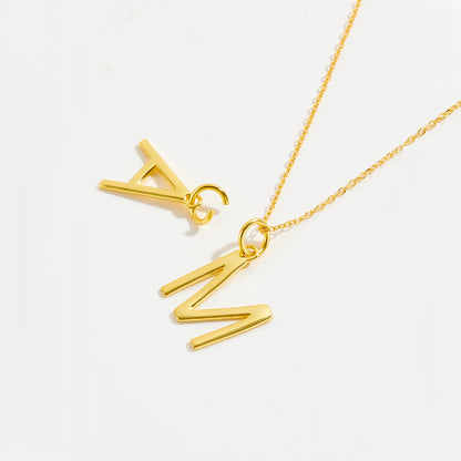 Korean Style Glow Letter S925 Silver Clavicle Chain Necklace