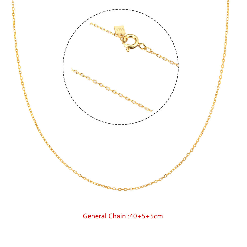 Korean Style Glow Letter S925 Silver Clavicle Chain Necklace